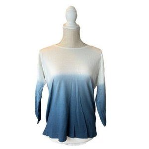 Gerard Darel Blue Ombré Cotton Silk Sweater